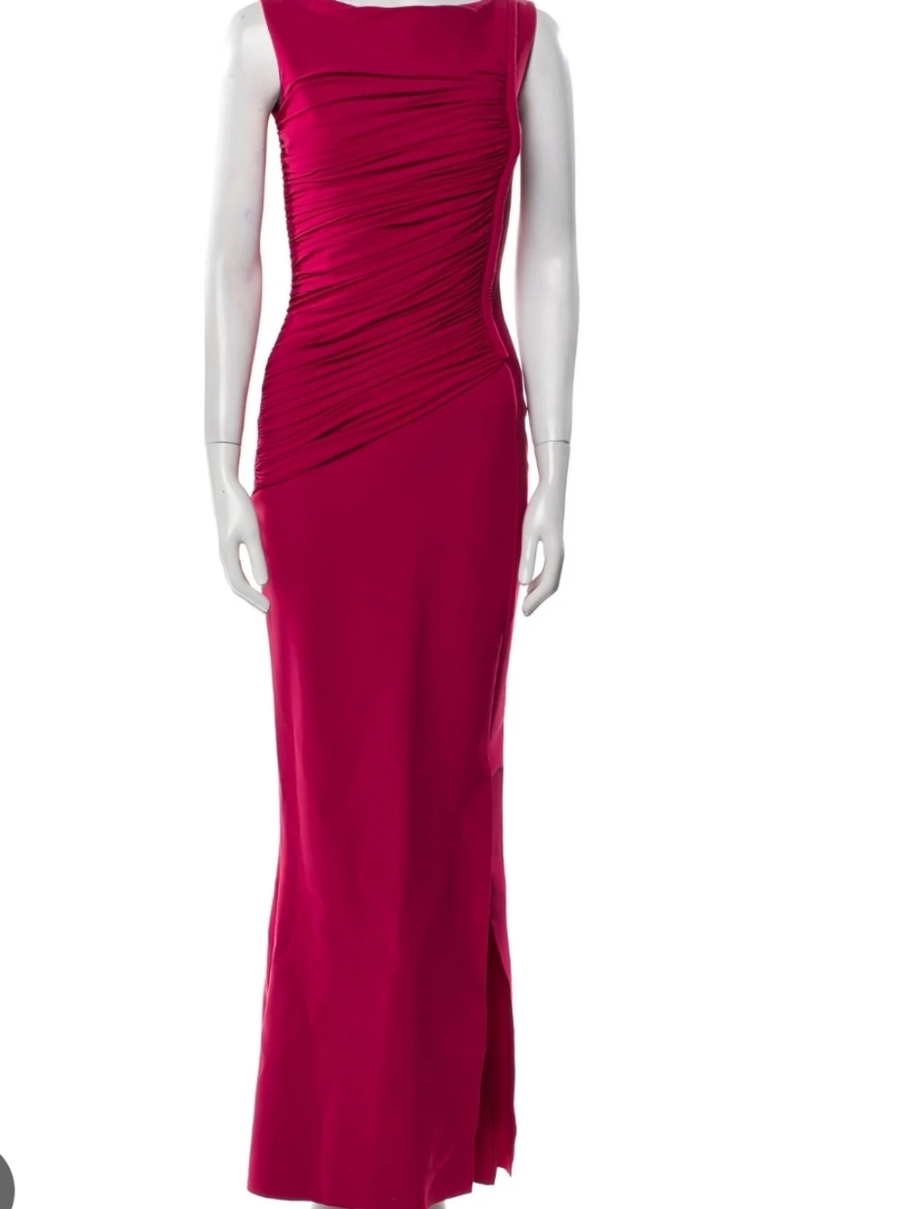 Chiara Boni Draped Red Maxi Dress